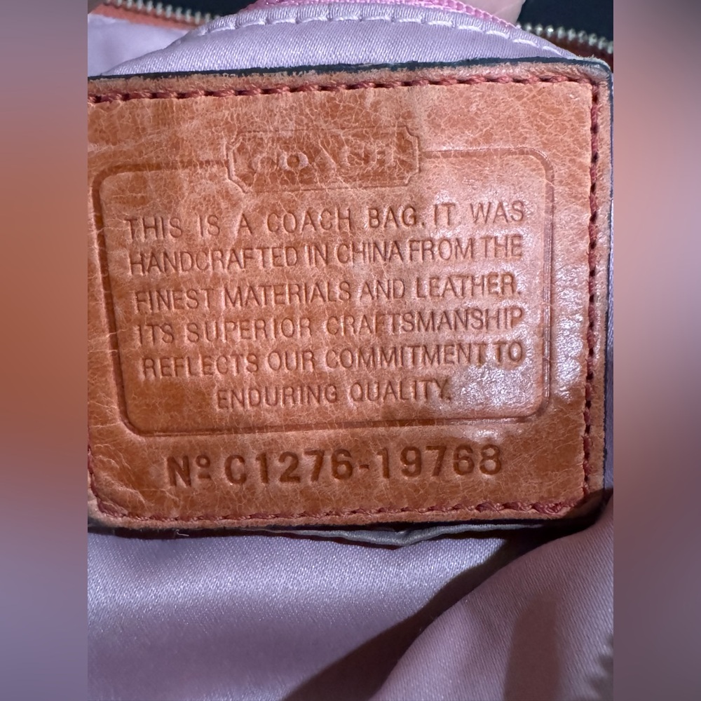 Coach poppy tangerine Orange Leather Crossbody / shoulder Bag 19788 - Picture 5 of 10